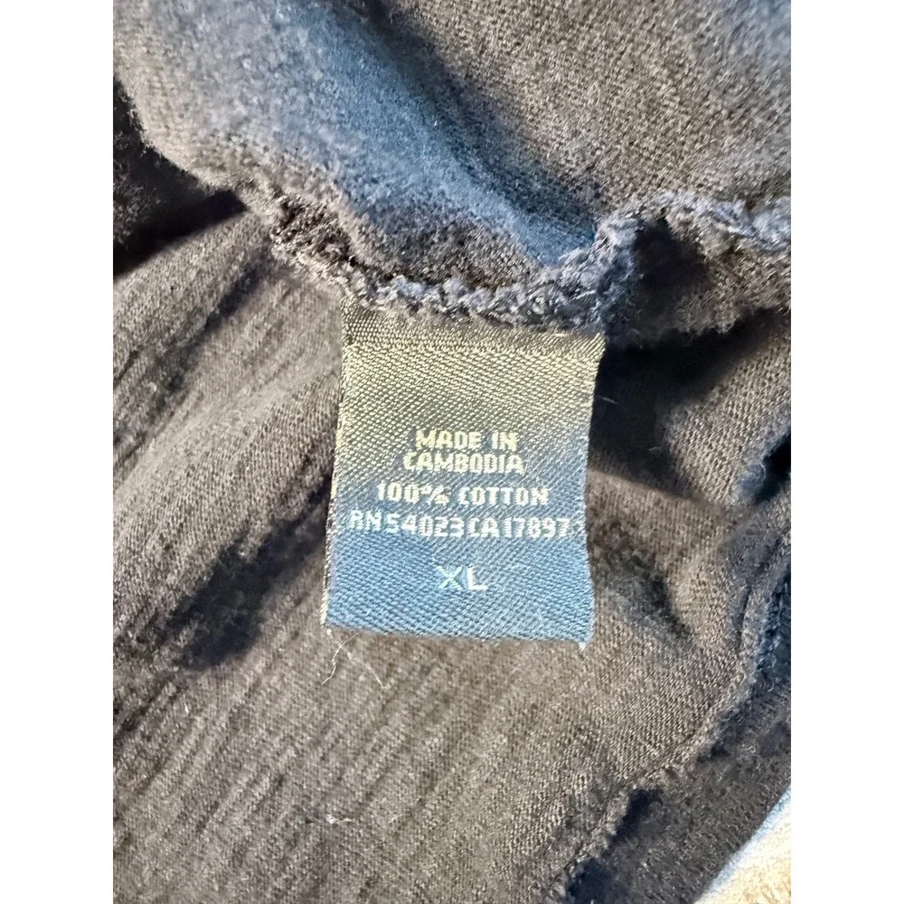 Banana Republic Mens XL Black Short Sleeve Pocket T-Shirt 100% Cotton Crewneck